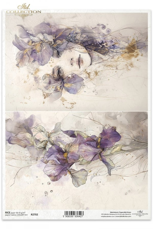 Decoupage Rice Paper - IrisA4