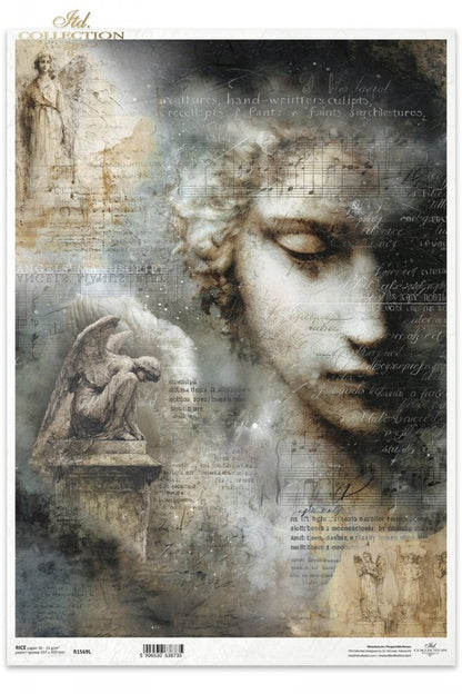 Decoupage Rice Paper - Keeper of Sorrows A3