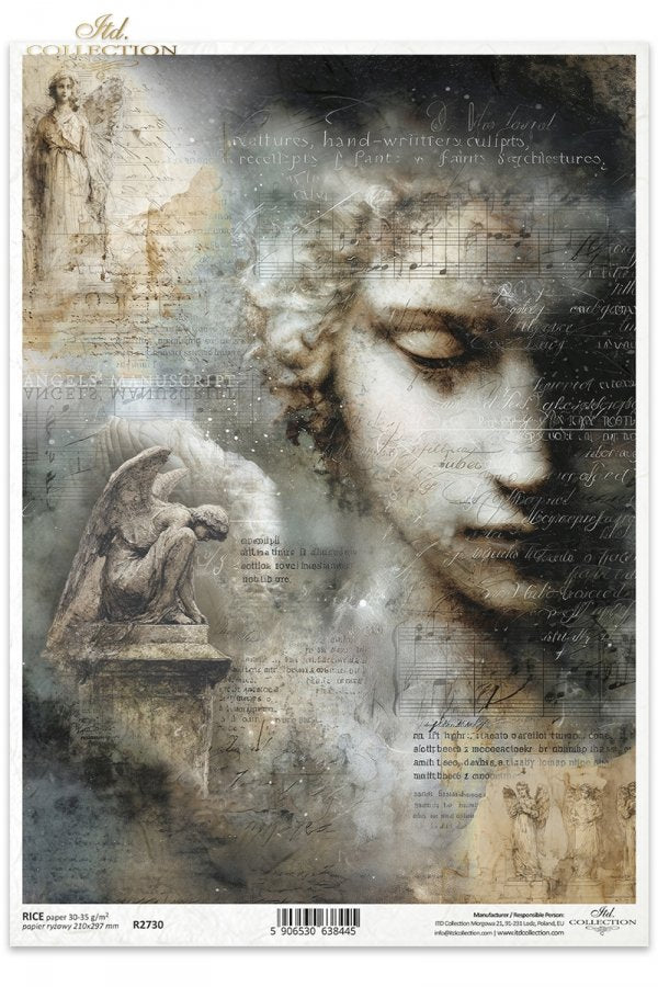 Decoupage Rice Paper - Keeper of Sorrows A4