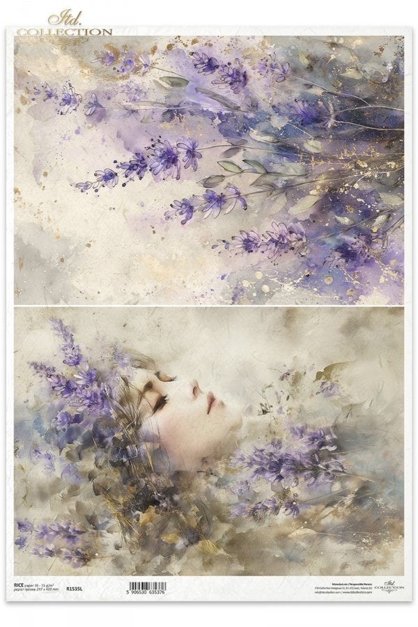 Decoupage Rice Paper - LavenderA3
