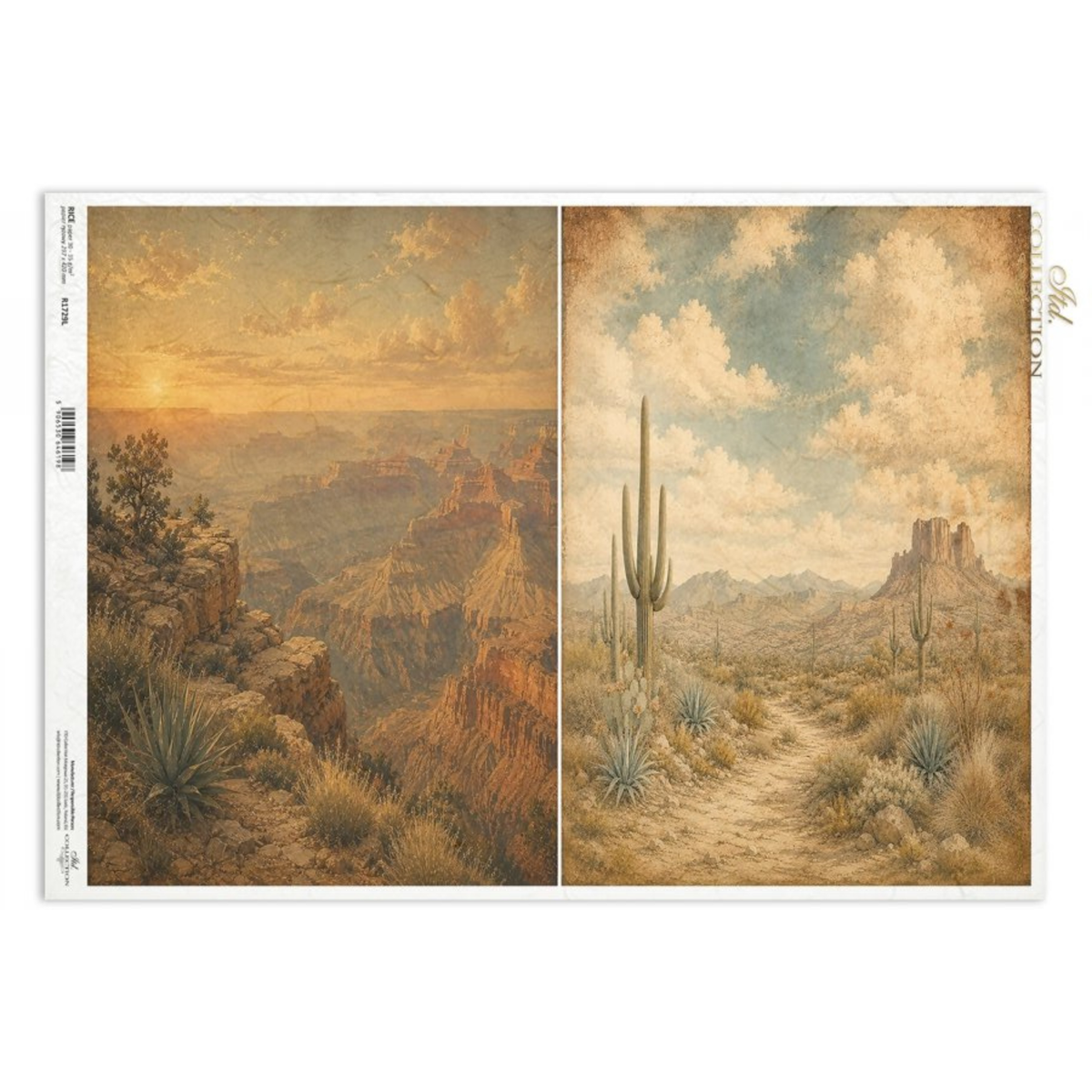 Decoupage Rice Paper - Legendary Route 66, DesertA3