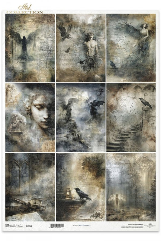 Decoupage Rice Paper - Light and ShadowA3