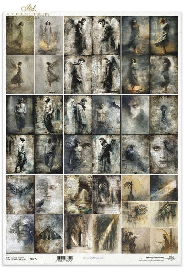 Decoupage Rice Paper - Light and Shadow IIA3