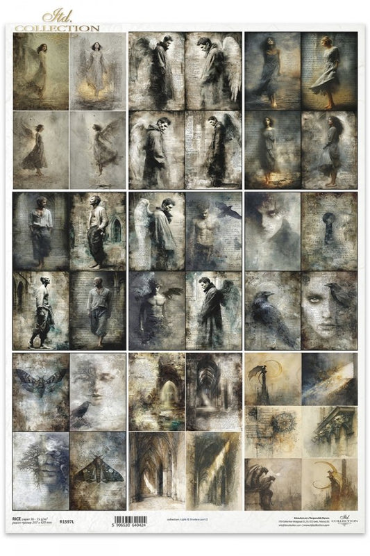 Decoupage Rice Paper - Light and Shadow IIA3