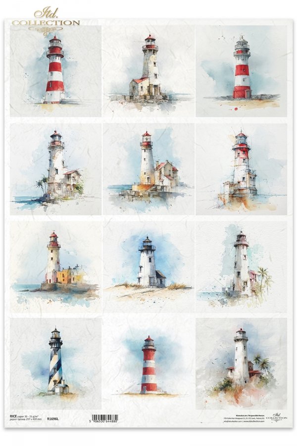 Decoupage Rice Paper - LighthouseA3