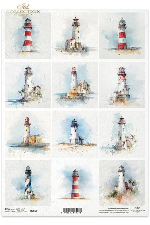 Decoupage Rice Paper - LighthouseA4