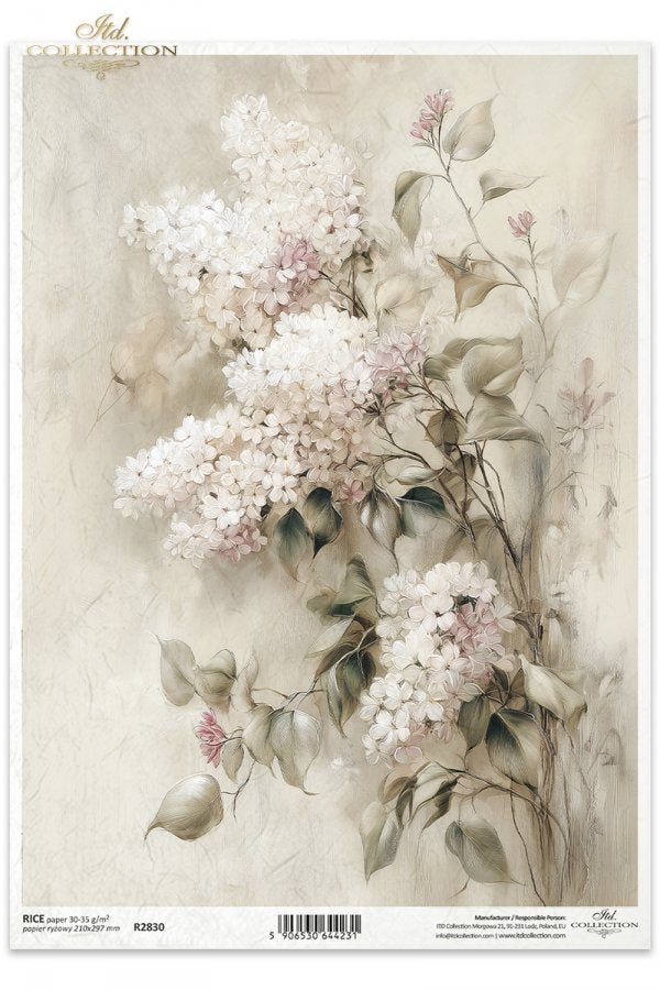 Decoupage Rice Paper - Lilacs