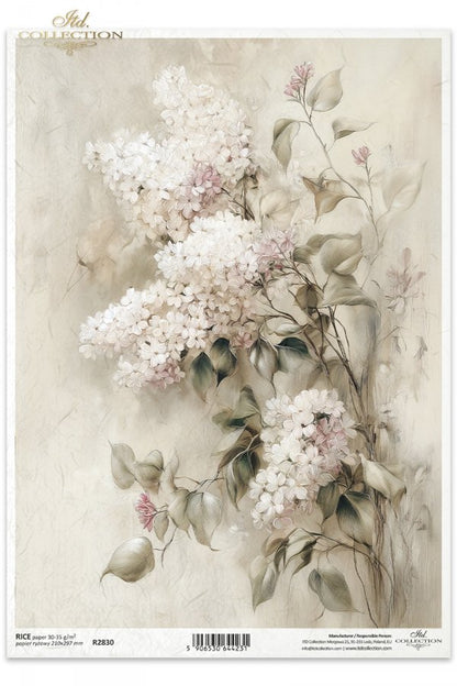 Decoupage Rice Paper - Lilacs