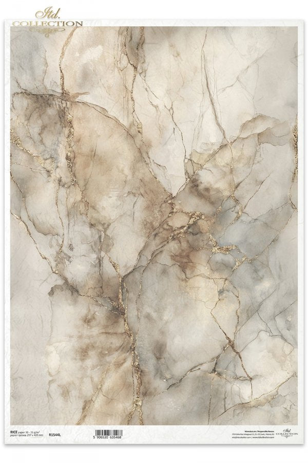 Decoupage Rice Paper - MarbleA3