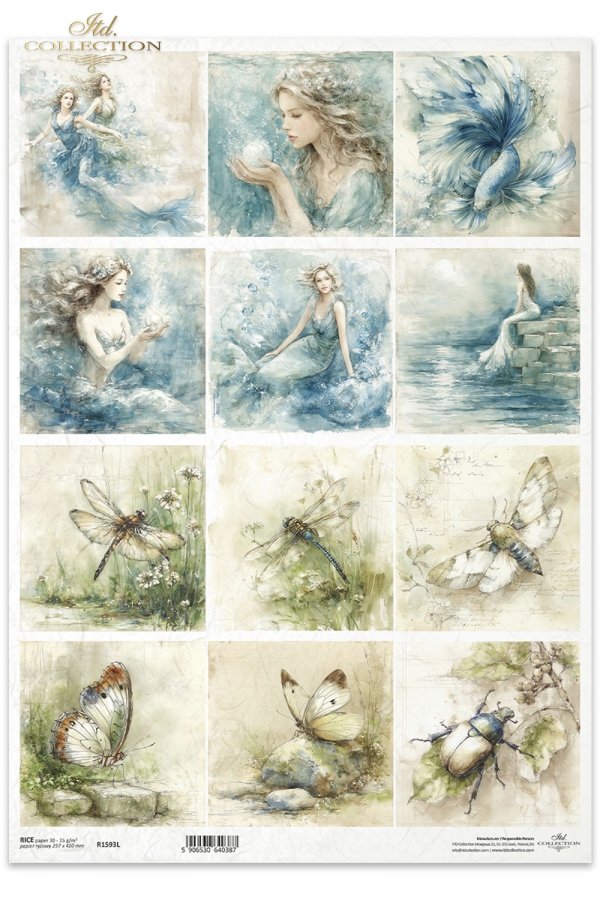 Decoupage Rice Paper - MermaidsA3
