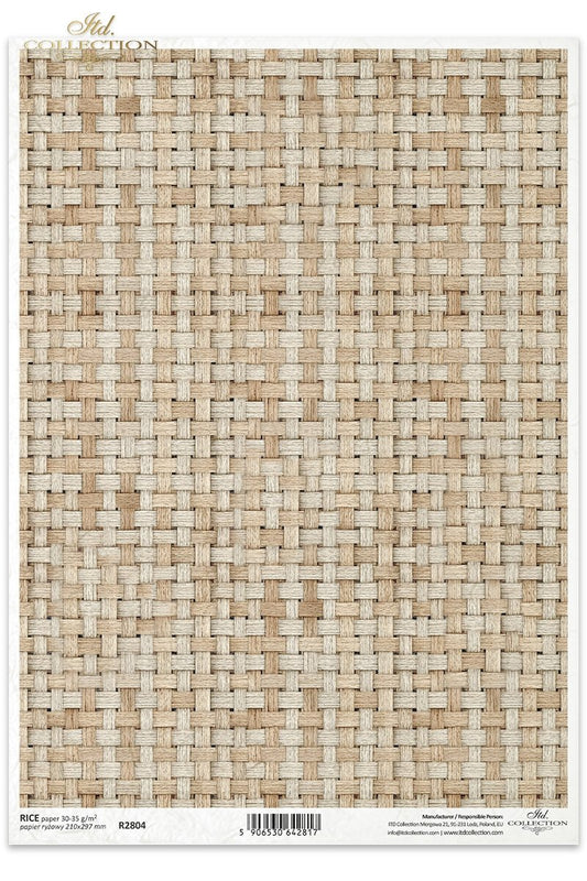 Decoupage Rice Paper - Natural Weave