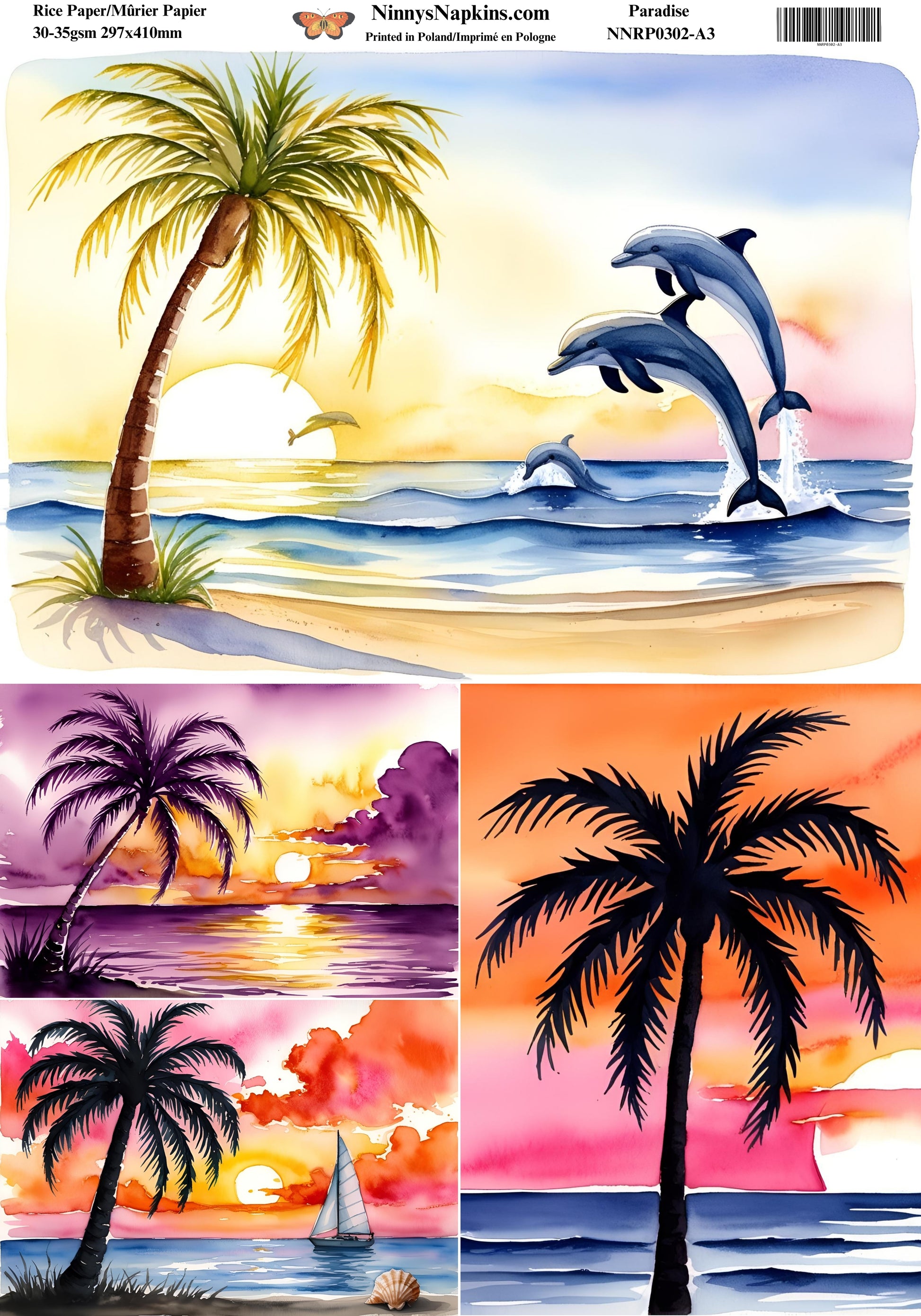 Decoupage Rice Paper - Paradise