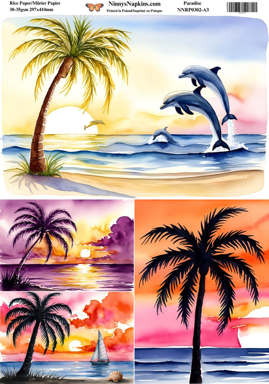 Decoupage Rice Paper - Paradise