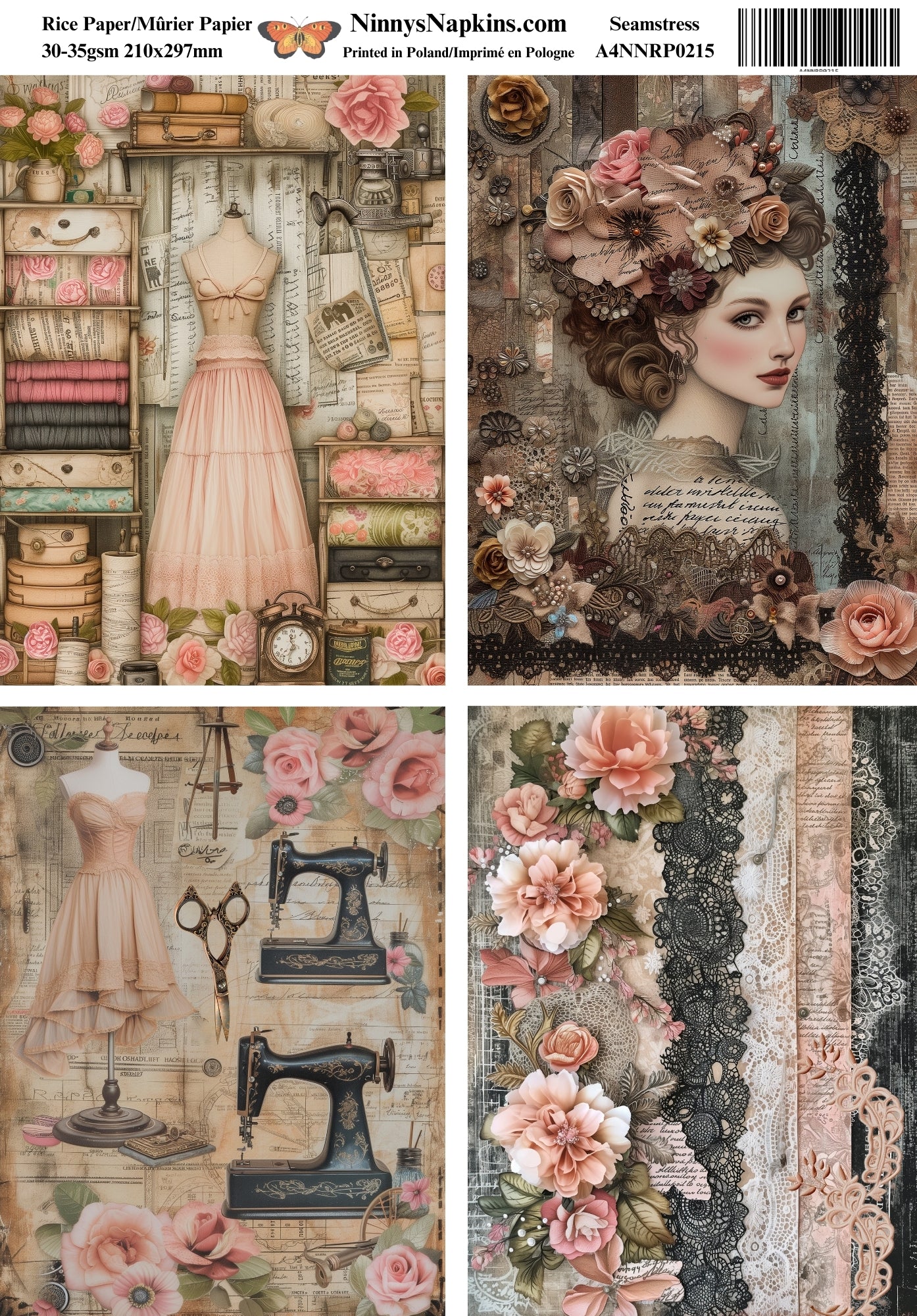 Decoupage Rice Paper - Seamstress X