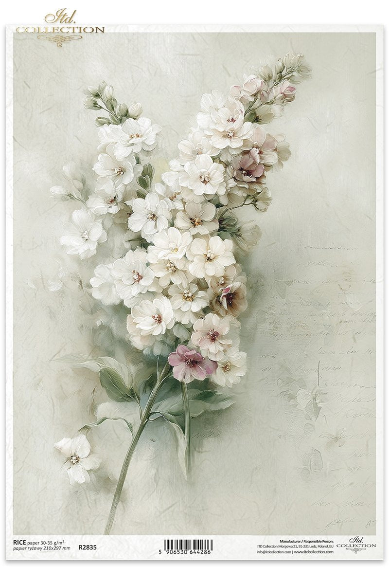 Decoupage Rice Paper - Soft Blooms