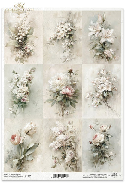 Decoupage Rice Paper - Soft Florals