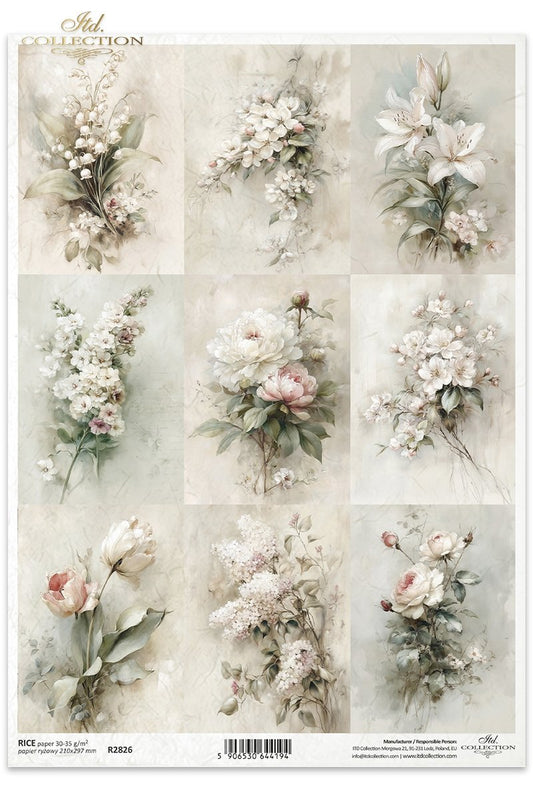 Decoupage Rice Paper - Soft Florals