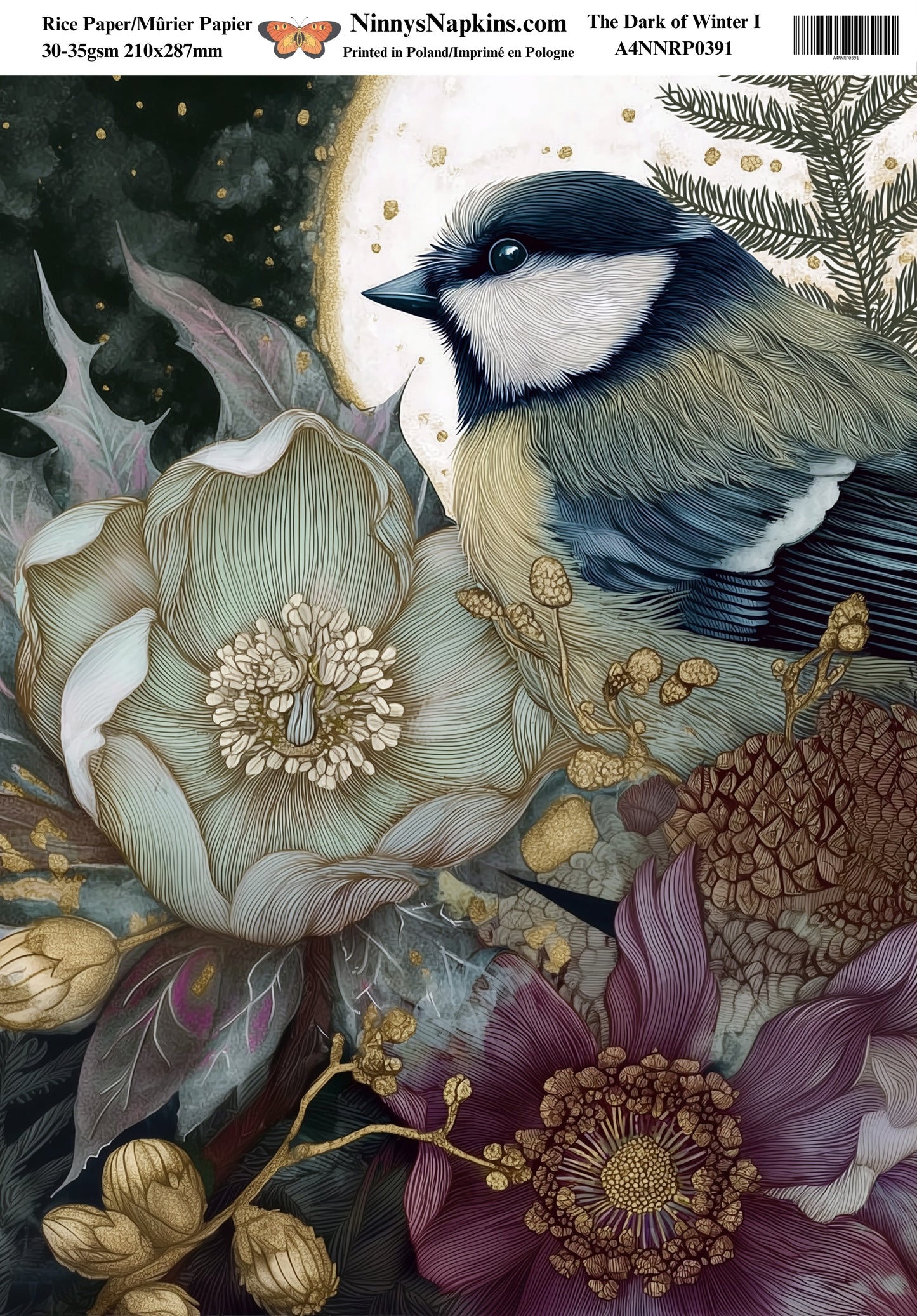 Decoupage Rice Paper - The Dark of Winter I (Special Pre-Order)