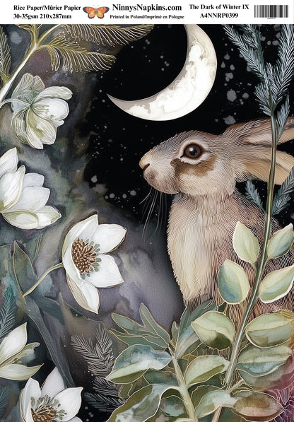 Decoupage Rice Paper - The Dark of Winter IX