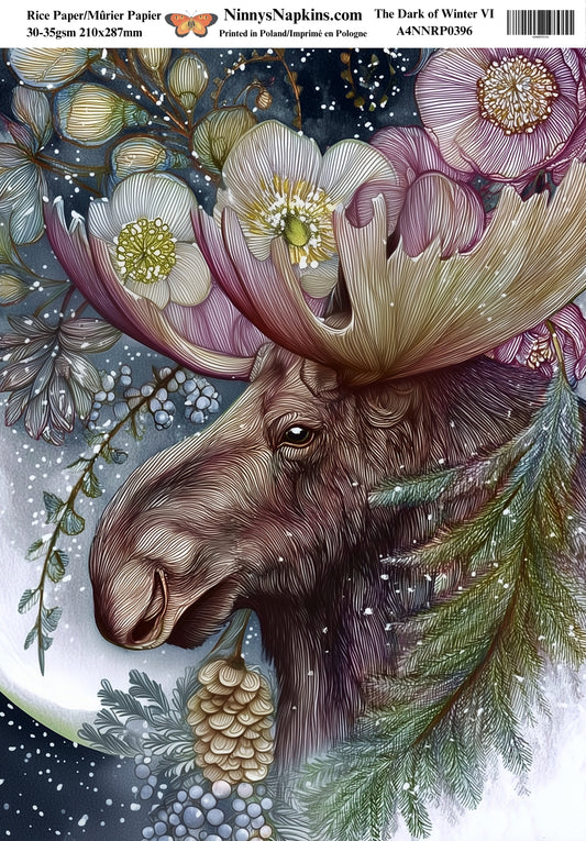 Decoupage Rice Paper - The Dark of Winter VI