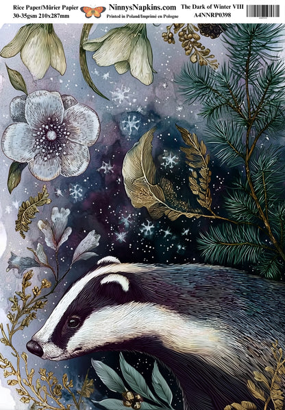 Decoupage Rice Paper - The Dark of Winter VIII