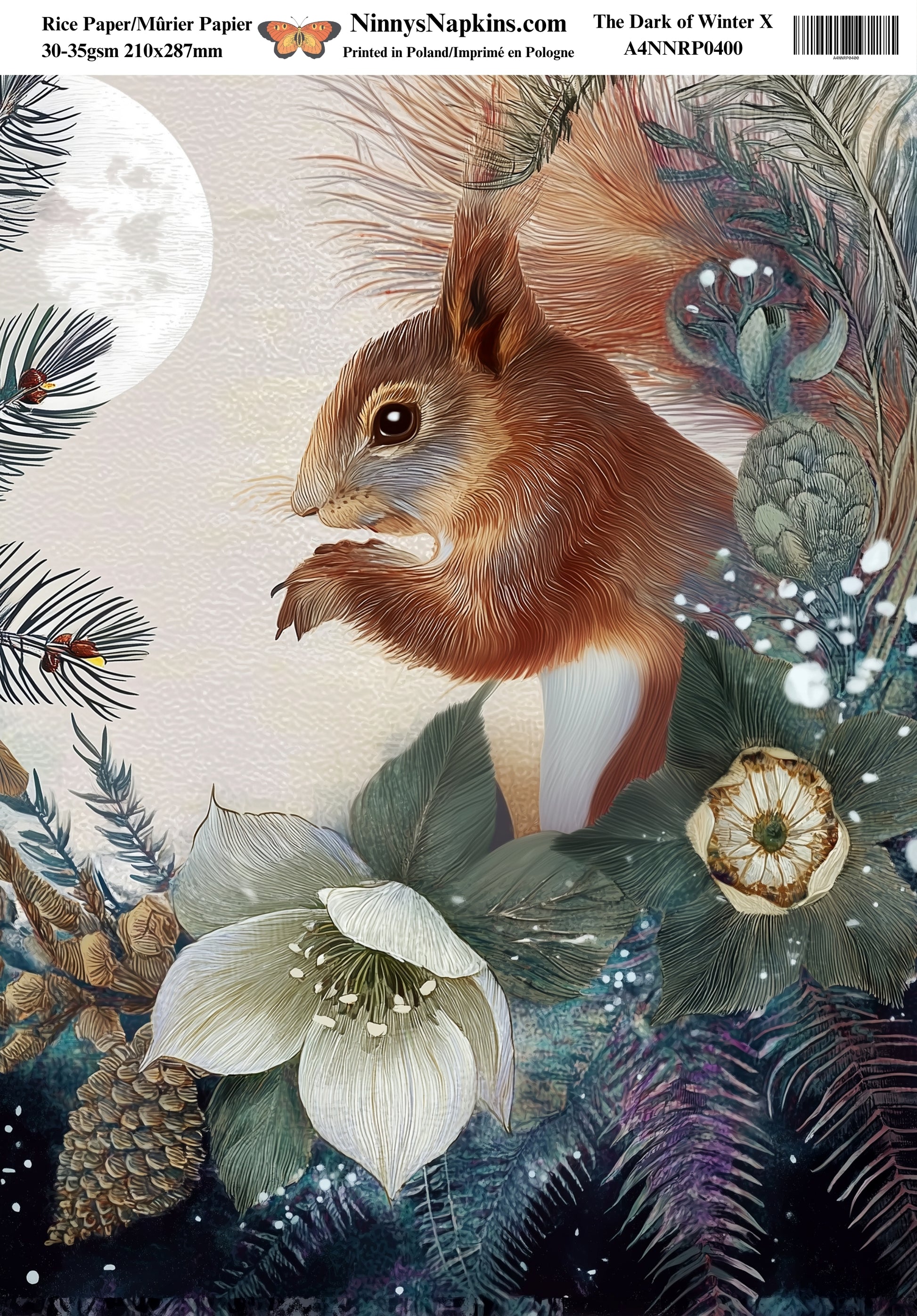 Decoupage Rice Paper - The Dark of Winter X