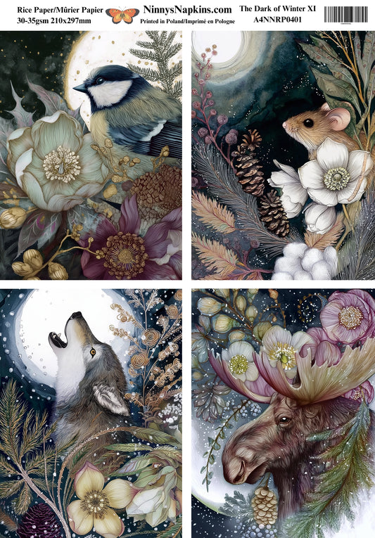 Decoupage Rice Paper - The Dark of Winter XI 