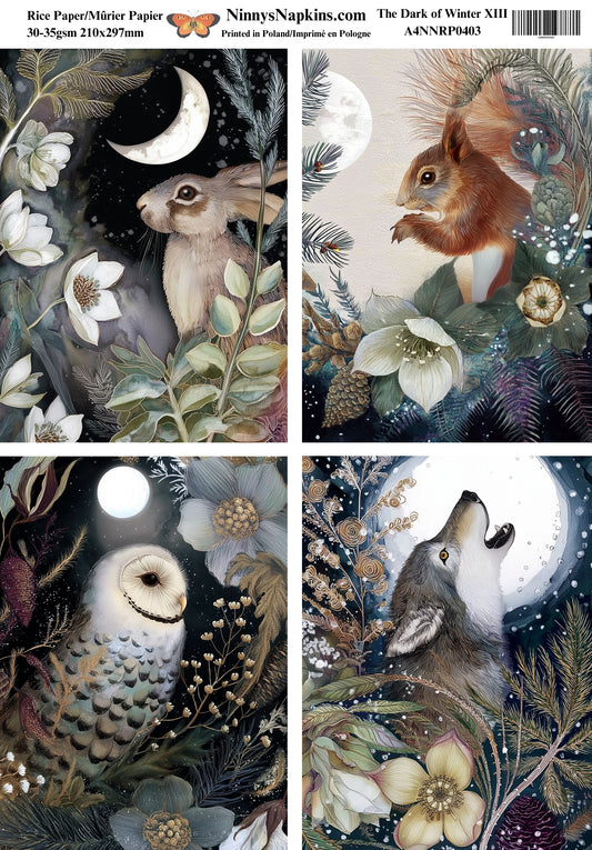 Decoupage Rice Paper - The Dark of Winter XIII 