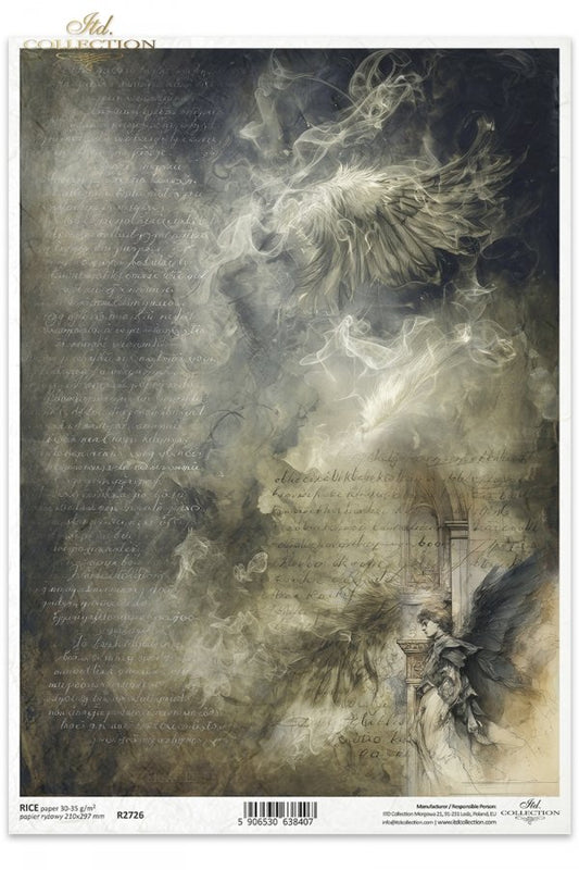 Decoupage Rice Paper - The Veil of Wings A4