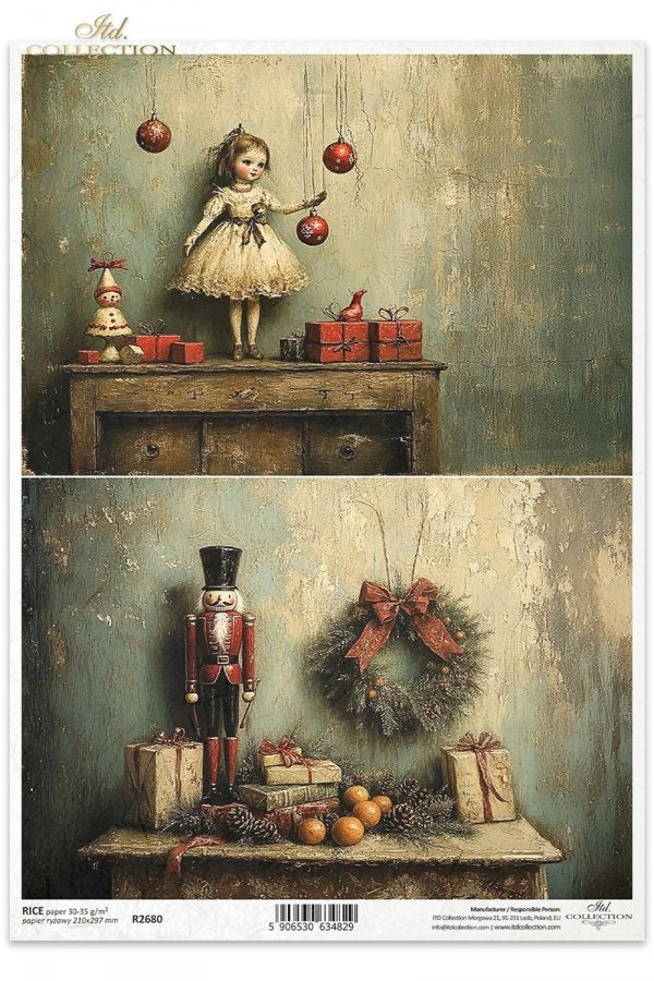 Decoupage Rice Paper - Toy Christmas III (Special Pre-Order)A4