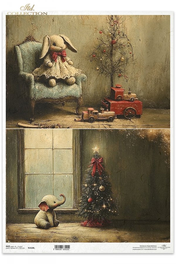 Decoupage Rice Paper - Toy Christmas IV (Special Pre-Order)A3