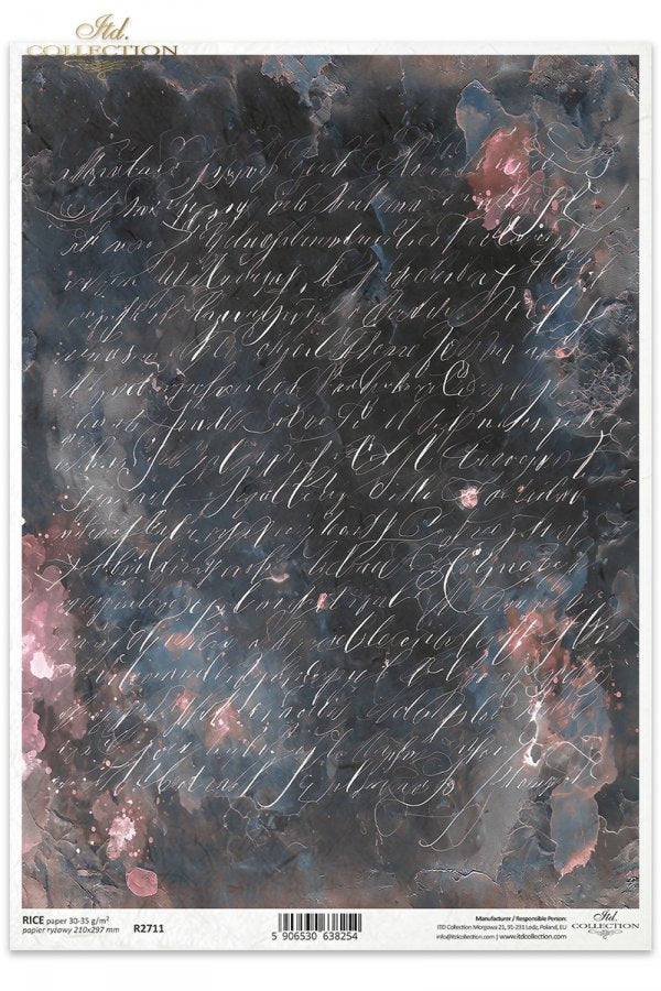 Decoupage Rice Paper - Vintage LetterA4