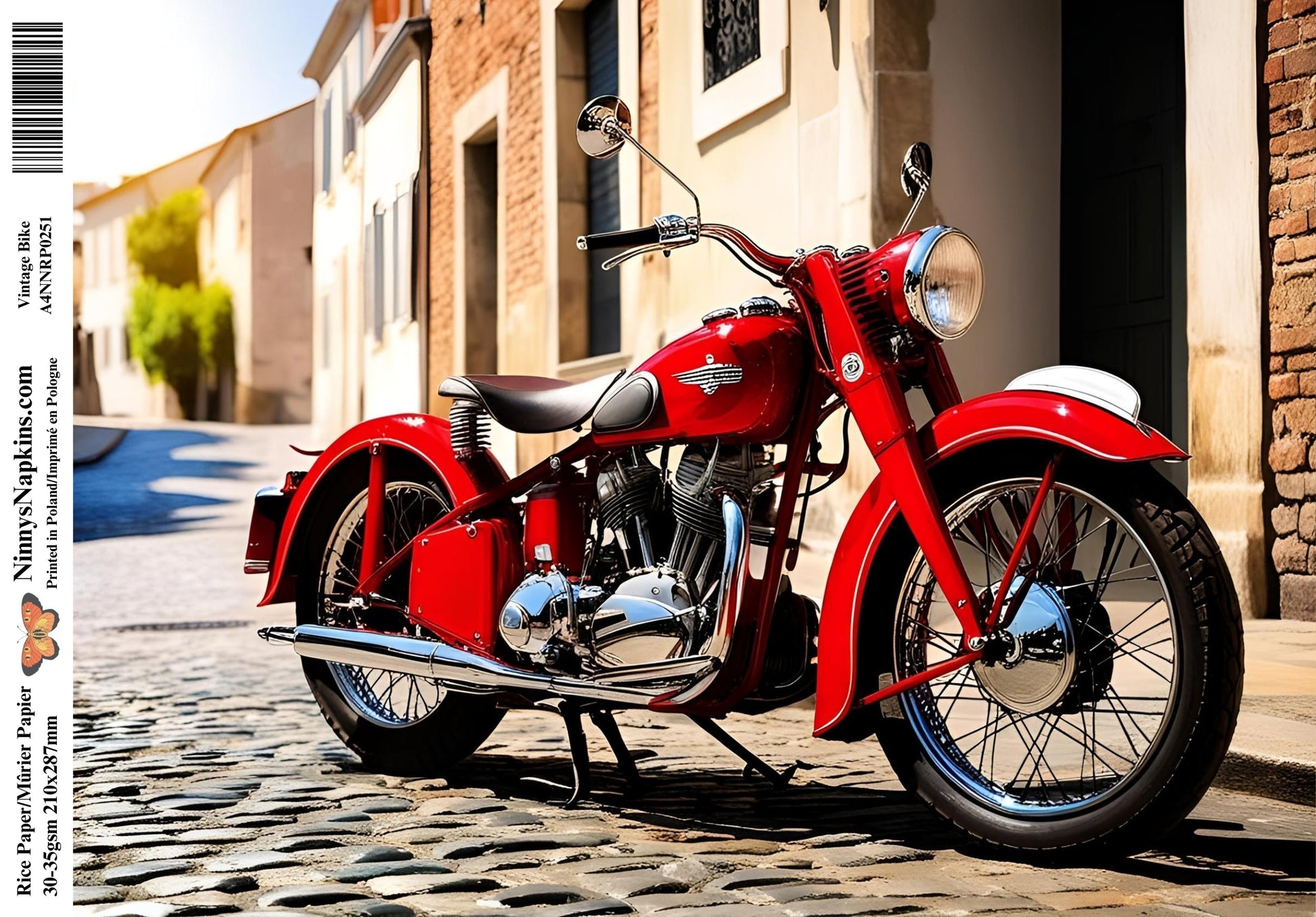 Decoupage Rice Paper - Vintage Motorbike VI
