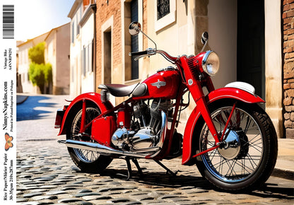 Decoupage Rice Paper - Vintage Motorbike VI