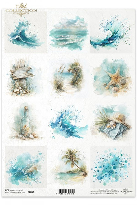 Decoupage Rice Paper - WavesA4