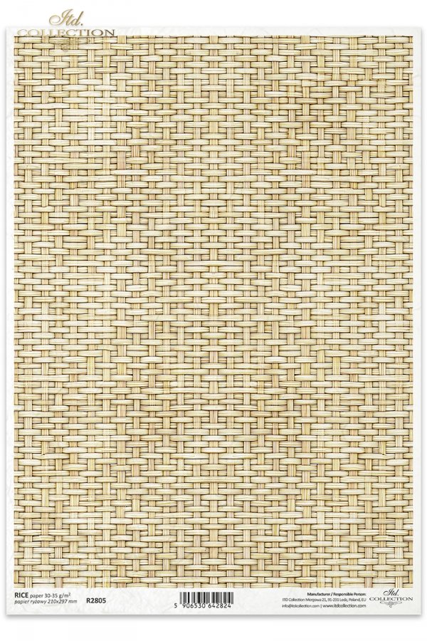Decoupage Rice Paper - Wicker Pattern