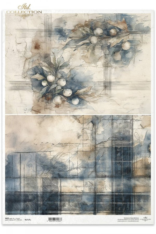 Decoupage Rice Paper - Winter's Tale, Garlands IIA3