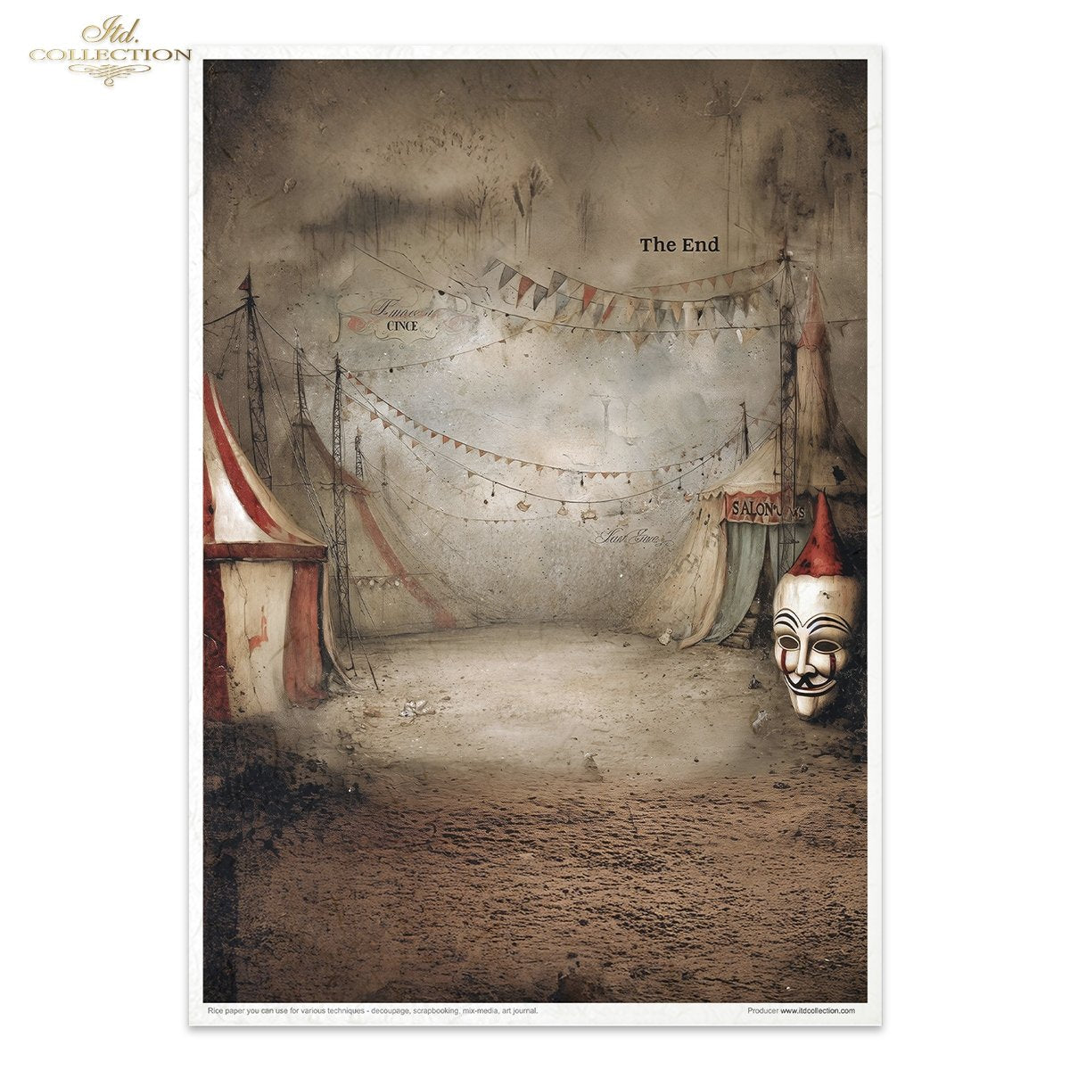 Decoupage Rice Paper Creative Kit - Carnival, Masquerade