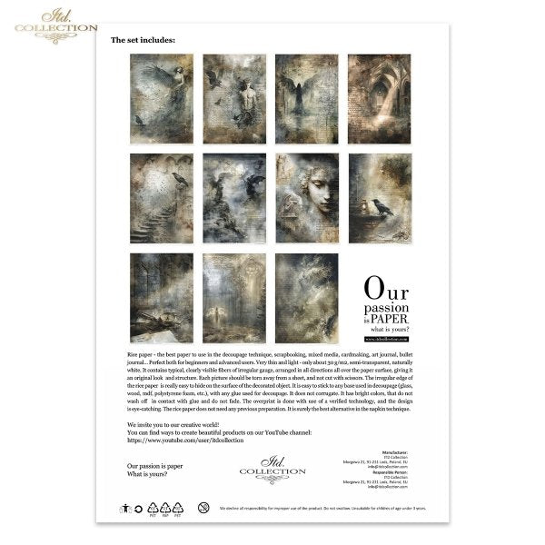 Decoupage Rice Paper Creative Kit - Light and Shadow Part 1 (Special Pre-Order)