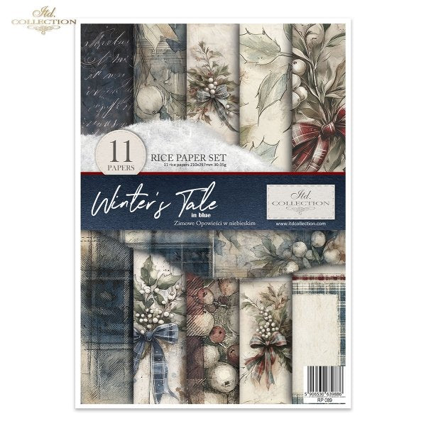 Decoupage Rice Paper Creative Kit - Winter's Tale in Blue (Special Pre-Order)