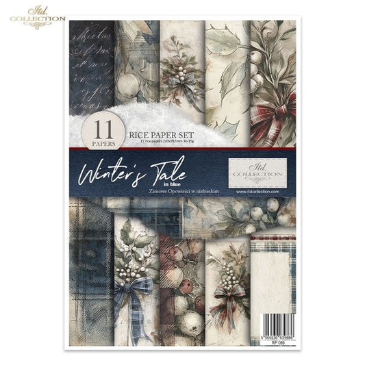 Decoupage Rice Paper Creative Kit - Winter's Tale in Blue (Special Pre-Order)