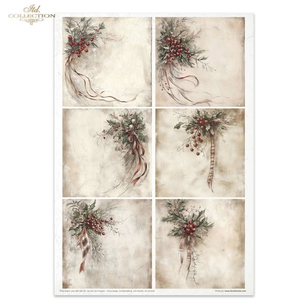 Decoupage Rice Paper Creative Kit - Winter's Tale in Red (Special Pre-Order)