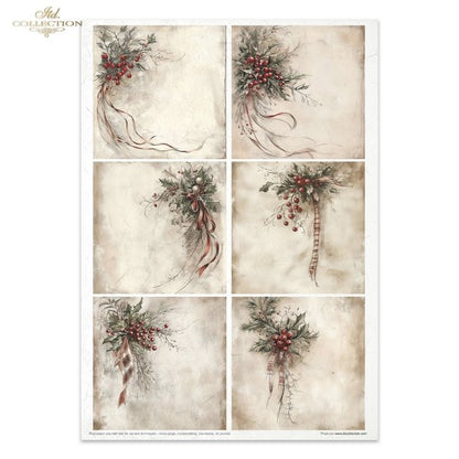 Decoupage Rice Paper Creative Kit - Winter's Tale in Red (Special Pre-Order)