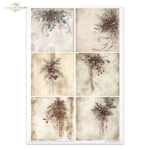 Decoupage Rice Paper Creative Kit - Winter's Tale in Red (Special Pre-Order)