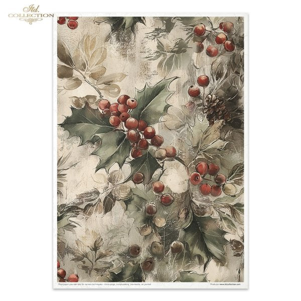 Decoupage Rice Paper Creative Kit - Winter's Tale in Red (Special Pre-Order)