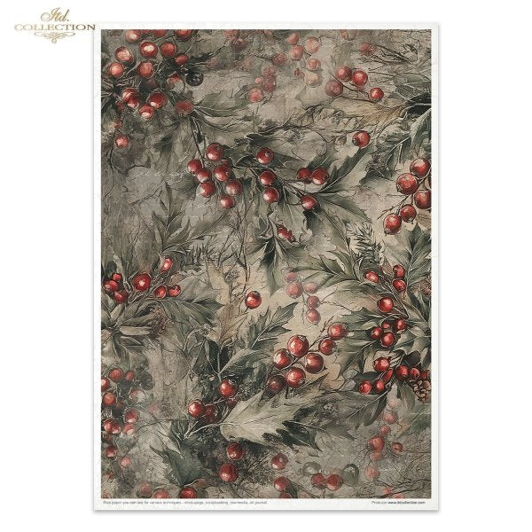 Decoupage Rice Paper Creative Kit - Winter's Tale in Red (Special Pre-Order)