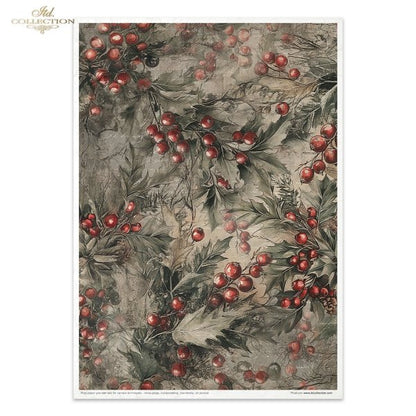 Decoupage Rice Paper Creative Kit - Winter's Tale in Red (Special Pre-Order)