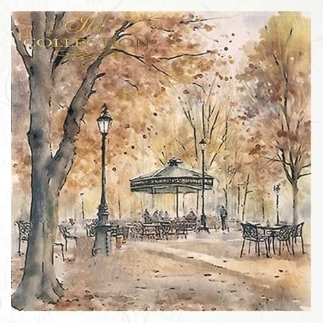 Decoupage Rice Paper Mini Set - Autumn Scenes