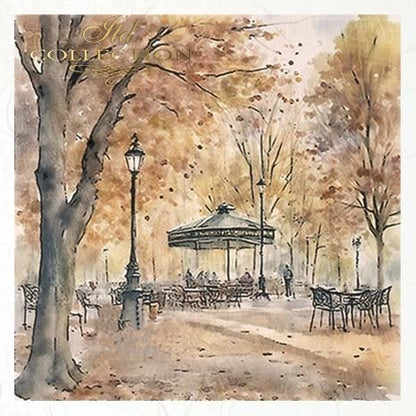 Decoupage Rice Paper Mini Set - Autumn Scenes