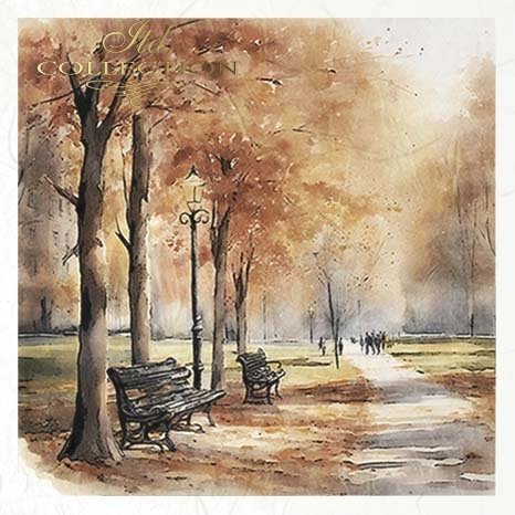 Decoupage Rice Paper Mini Set - Autumn Scenes